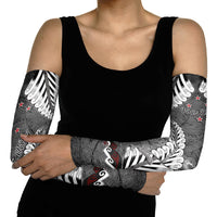 New Zealand Weka Personalised Arm Sleeves Aotearoa Hen Silver Fern Maori Pattern