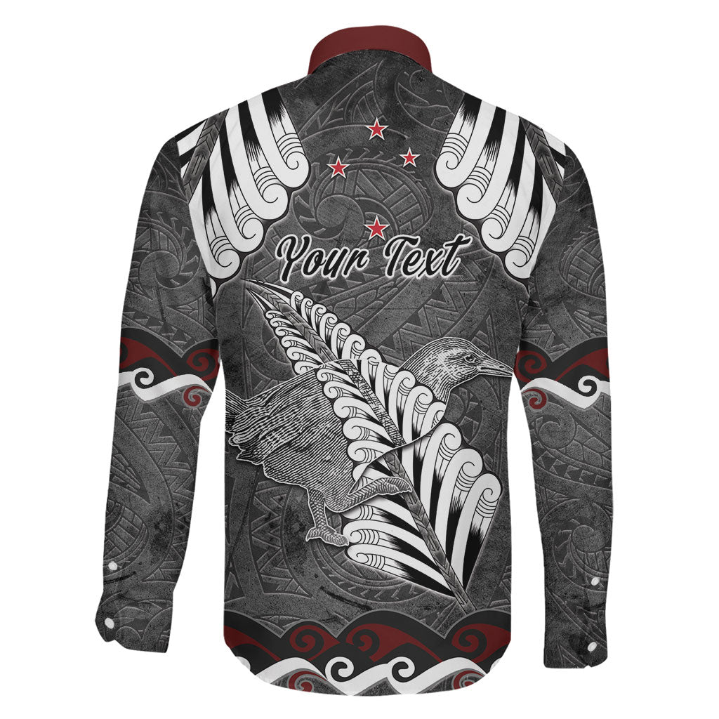New Zealand Weka Personalised Family Matching Off Shoulder Short Dress and Hawaiian Shirt Aotearoa Hen Silver Fern Maori Pattern