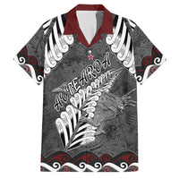 New Zealand Weka Personalised Family Matching Summer Maxi Dress and Hawaiian Shirt Aotearoa Hen Silver Fern Maori Pattern