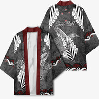 New Zealand Weka Personalised Kimono Aotearoa Hen Silver Fern Maori Pattern