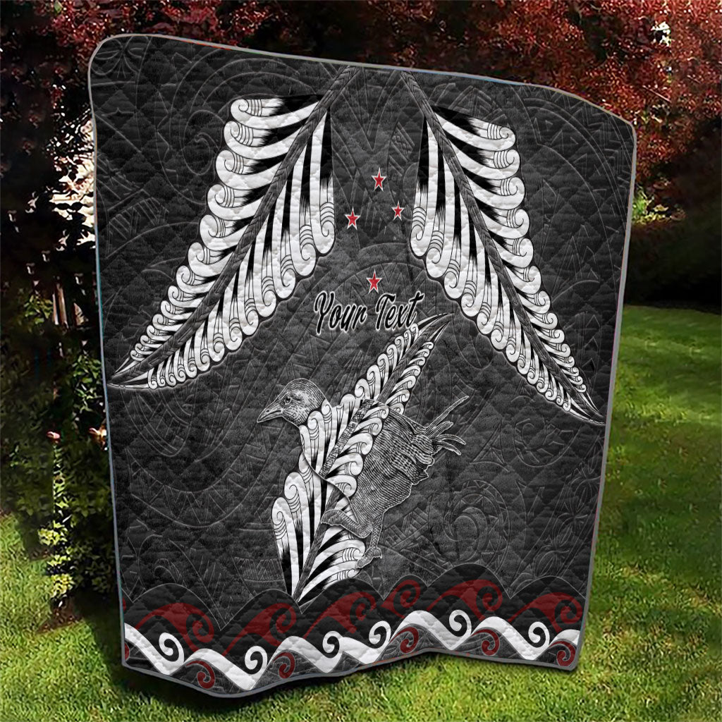 New Zealand Weka Personalised Quilt Aotearoa Hen Silver Fern Maori Pattern