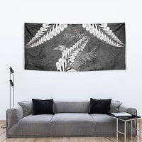 New Zealand Weka Personalised Tapestry Aotearoa Hen Silver Fern Maori Pattern