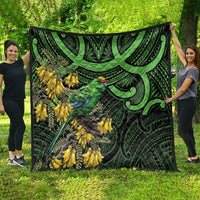 New Zealand Parakeet Bird Quilt Maori Kakariki Kowhai Maori Pattern