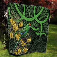 New Zealand Parakeet Bird Quilt Maori Kakariki Kowhai Maori Pattern
