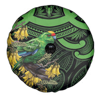New Zealand Parakeet Bird Spare Tire Cover Maori Kakariki Kowhai Maori Pattern