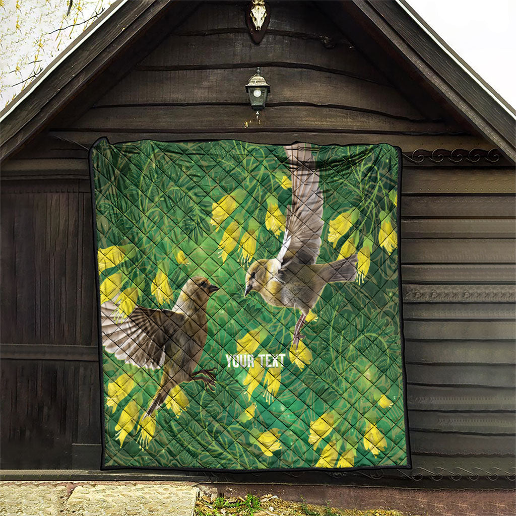 Bellbird New Zealand Personalised Quilt Kowhai Flower Maori Pattern LT22 - Polynesian Pride