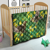 Bellbird New Zealand Personalised Quilt Kowhai Flower Maori Pattern LT22 - Polynesian Pride