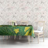 Bellbird New Zealand Personalised Tablecloth Kowhai Flower Maori Pattern