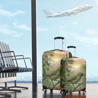 Bellbird New Zealand Personalised Luggage Cover Korimako Harakeke Flower Native Forest LT22 - Polynesian Pride