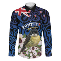 Tomtit New Zealand Personalised Family Matching Short Sleeve Bodycon Dress and Hawaiian Shirt Miromiro Manuka Flower Maori Pattern