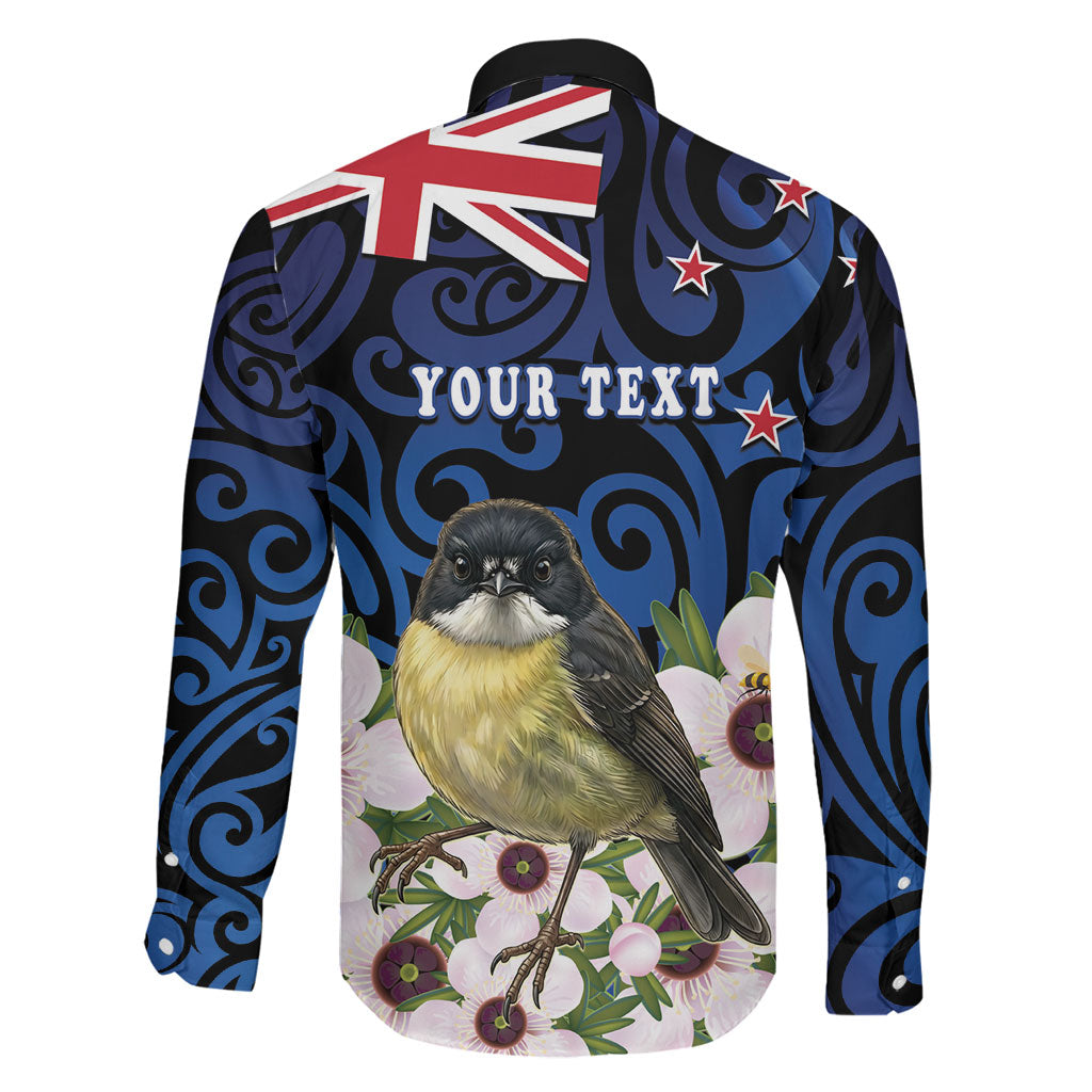 Tomtit New Zealand Personalised Family Matching Summer Maxi Dress and Hawaiian Shirt Miromiro Manuka Flower Maori Pattern