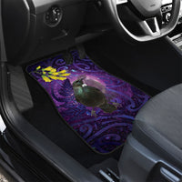 New Zealand Tui Bird Matariki Car Mats Kowhai Flower Silver Fern Galaxy Maori Pattern LT22 - Polynesian Pride