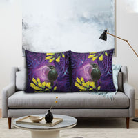 New Zealand Tui Bird Matariki Pillow Cover Kowhai Flower Silver Fern Galaxy Maori Pattern LT22 - Polynesian Pride