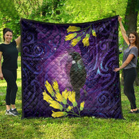 New Zealand Tui Bird Matariki Quilt Kowhai Flower Silver Fern Galaxy Maori Pattern LT22 - Polynesian Pride