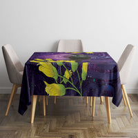 New Zealand Tui Bird Matariki Tablecloth Kowhai Flower Silver Fern Galaxy Maori Pattern LT22 - Polynesian Pride