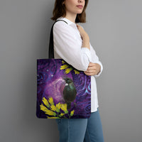 New Zealand Tui Bird Matariki Tote Bag Kowhai Flower Silver Fern Galaxy Maori Pattern LT22 - Polynesian Pride