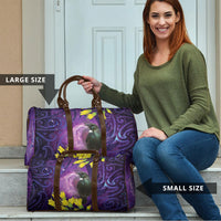 New Zealand Tui Bird Matariki Travel Bag Kowhai Flower Silver Fern Galaxy Maori Pattern LT22 - Polynesian Pride