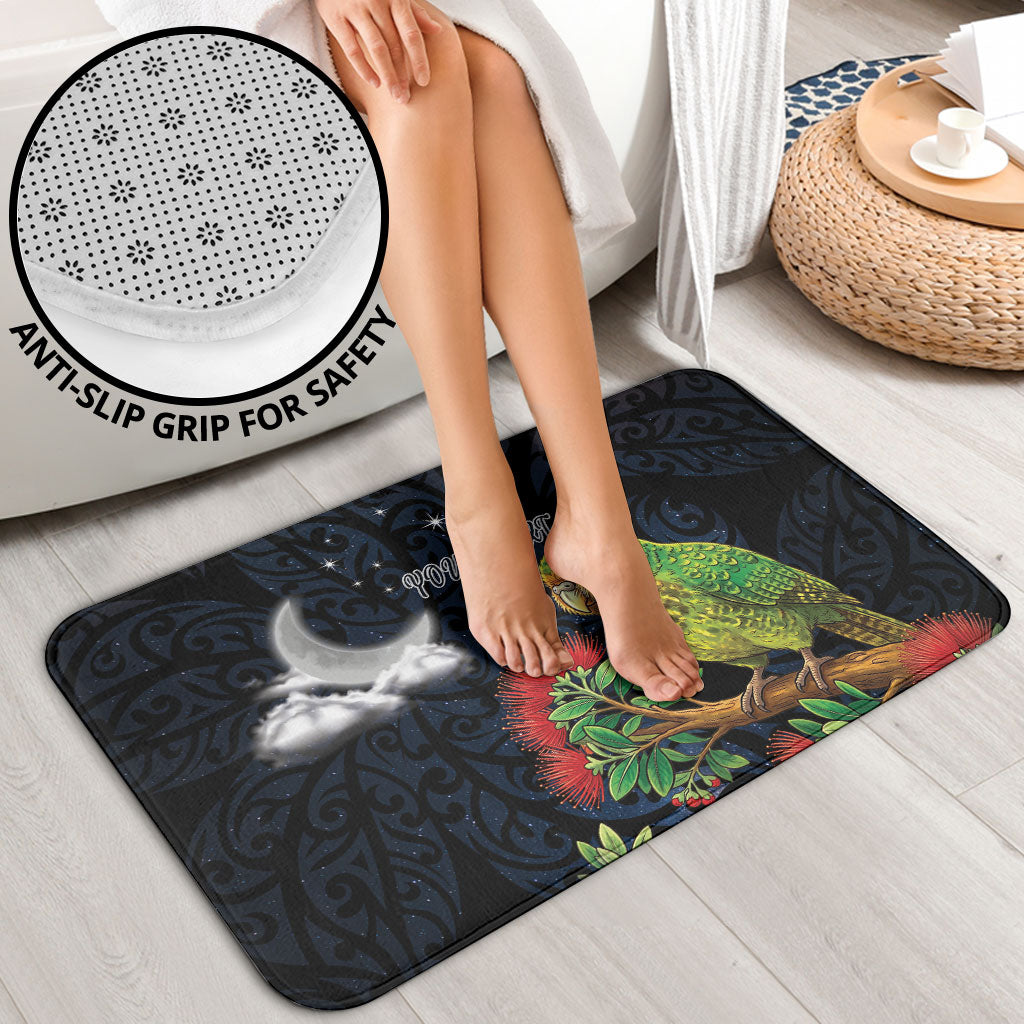 New Zealand Kakapo Matariki Personalised Bathroom Set Pohutukawa Flower Galaxy Maori Pattern LT22 - Polynesian Pride