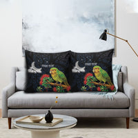 New Zealand Kakapo Matariki Personalised Pillow Cover Pohutukawa Flower Galaxy Maori Pattern LT22 - Polynesian Pride