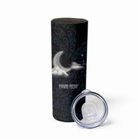 New Zealand Kakapo Matariki Personalised Skinny Tumbler Pohutukawa Flower Galaxy Maori Pattern LT22 - Polynesian Pride