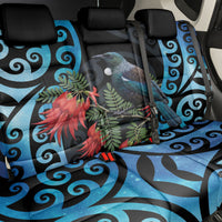 Tui Bird Kakabeak New Zealand Back Car Seat Cover Clianthus Galaxy Maori Koru Pattern LT22 - Polynesian Pride