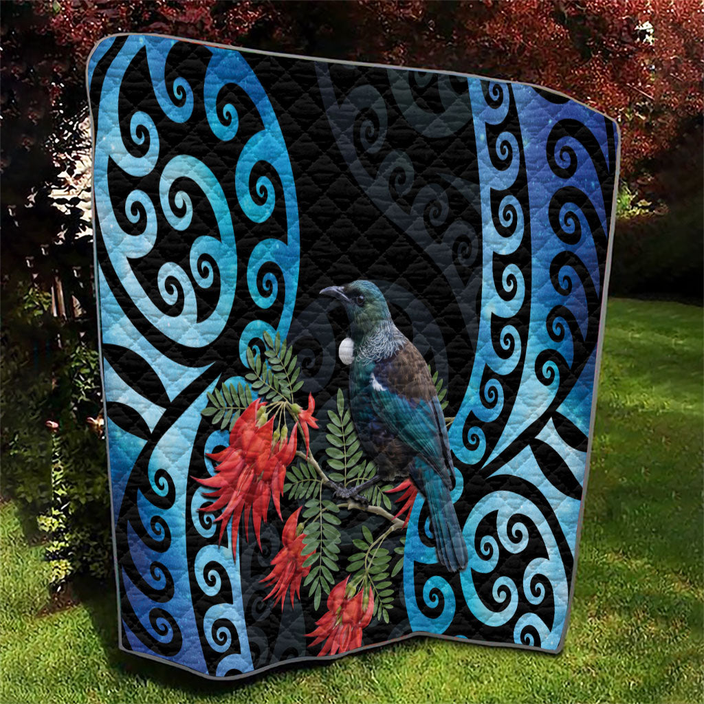 Tui Bird Kakabeak New Zealand Quilt Clianthus Galaxy Maori Koru Pattern LT22 - Polynesian Pride