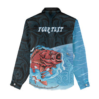 Personalised Snapper Fishing New Zealand Women Casual Shirt Tamure Fish Hook Maori Pattern