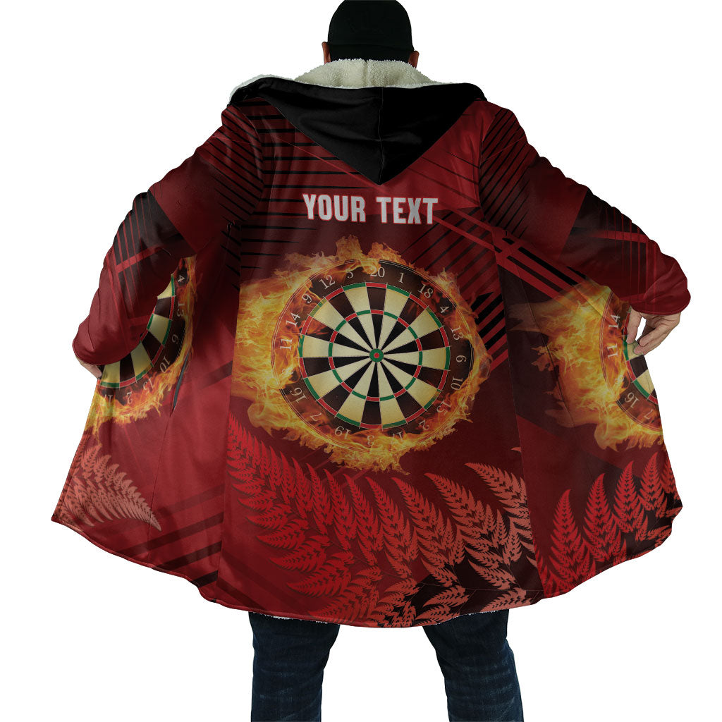 Personalised Darts New Zealand Cloak Silver Fern Red Color LT22 - Polynesian Pride