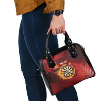 Personalised Darts New Zealand Shoulder Handbag Silver Fern Red Color LT22 - Polynesian Pride