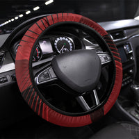 Darts New Zealand Steering Wheel Cover Silver Fern Red Color LT22 Universal Fit Red - Polynesian Pride