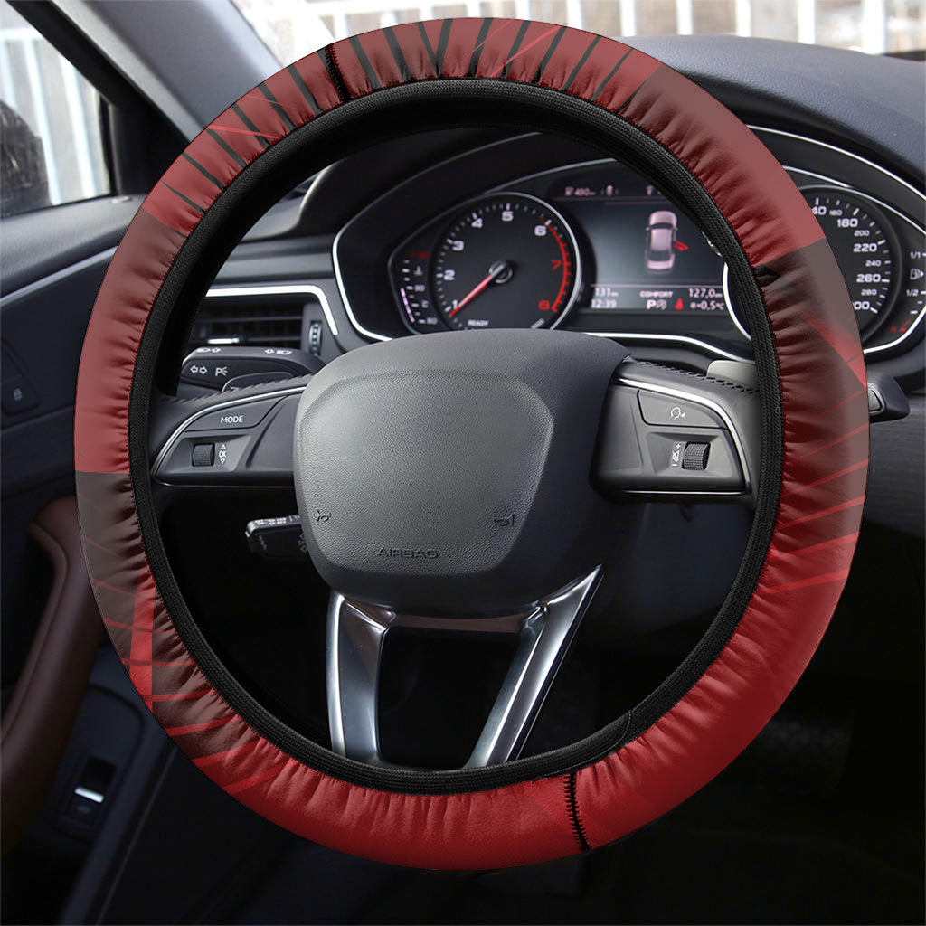 Darts New Zealand Steering Wheel Cover Silver Fern Red Color LT22 - Polynesian Pride