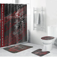 Personalised Cycling New Zealand Bathroom Set Aotearoa Pride Sportswear LT22 Bathroom Set (4 pcs) Red - Polynesian Pride