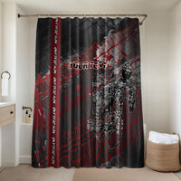 Personalised Cycling New Zealand Bathroom Set Aotearoa Pride Sportswear LT22 Shower Curtain Only Red - Polynesian Pride