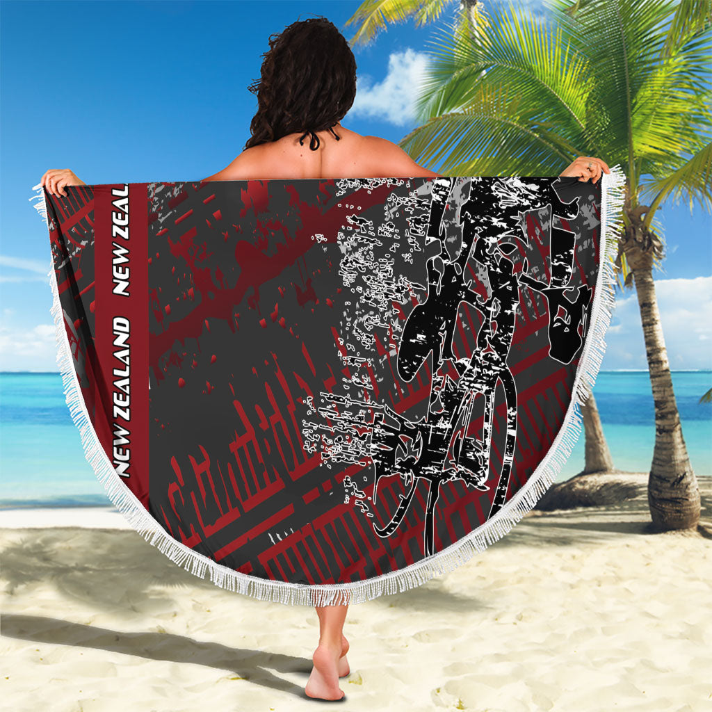 Personalised Cycling New Zealand Beach Blanket Aotearoa Pride Sportswear