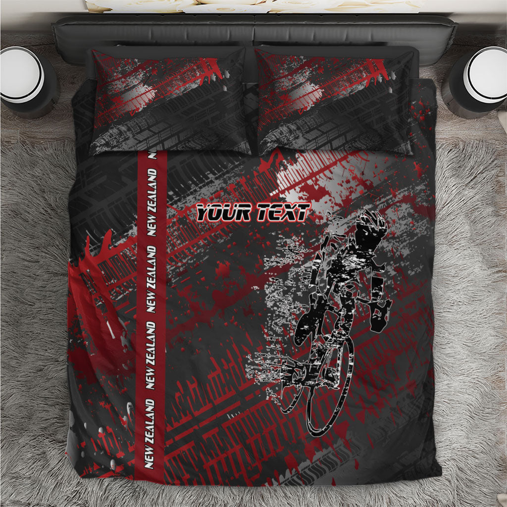 Personalised Cycling New Zealand Bedding Set Aotearoa Pride Sportswear