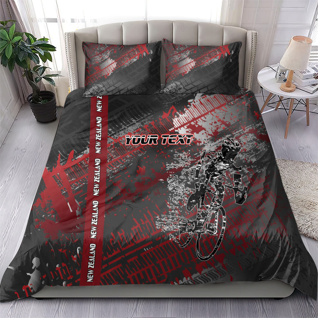Personalised Cycling New Zealand Bedding Set Aotearoa Pride Sportswear