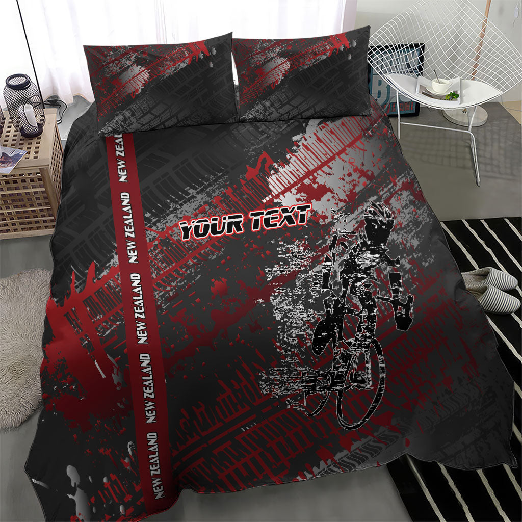 Personalised Cycling New Zealand Bedding Set Aotearoa Pride Sportswear