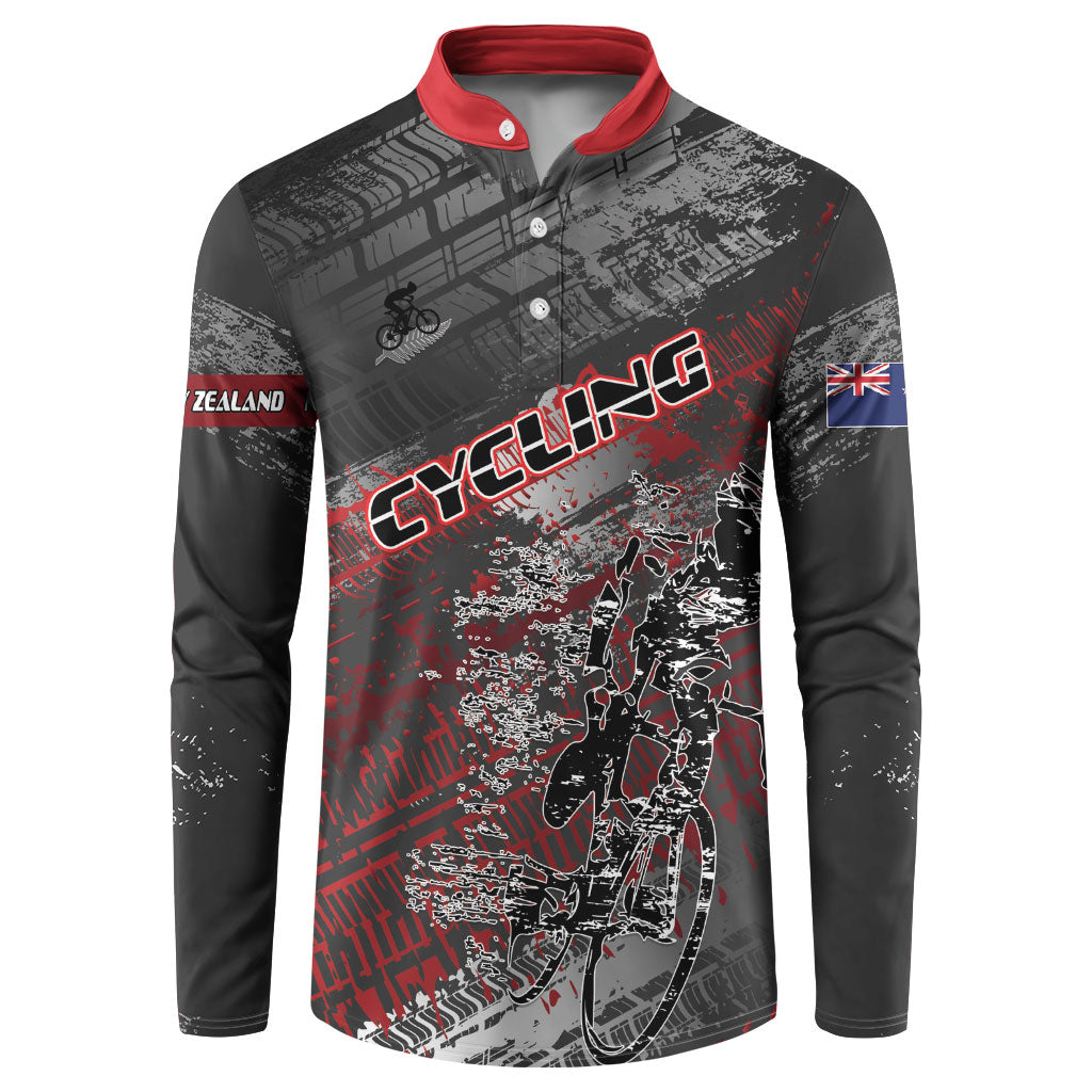 Personalised Cycling New Zealand Button Sweatshirt Aotearoa Pride Sportswear