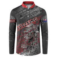Personalised Cycling New Zealand Button Sweatshirt Aotearoa Pride Sportswear