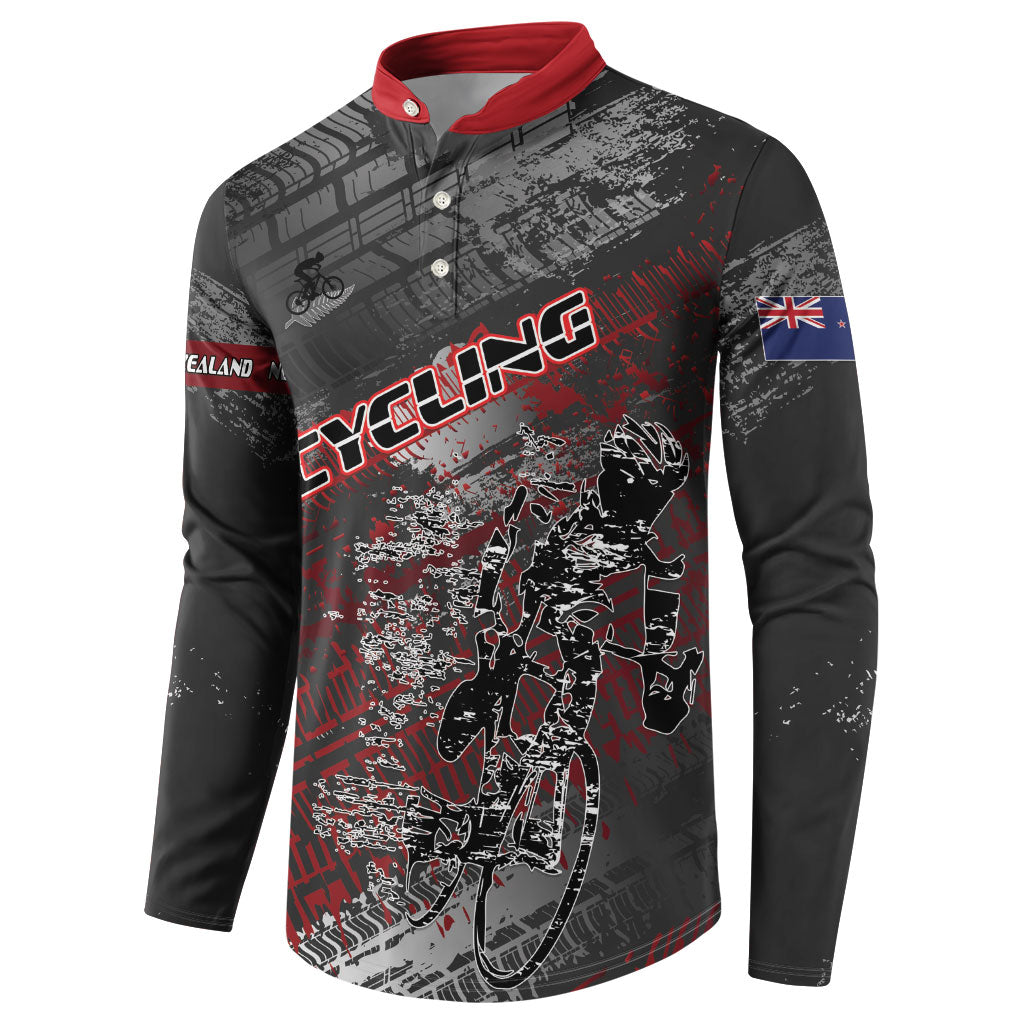 Personalised Cycling New Zealand Button Sweatshirt Aotearoa Pride Sportswear