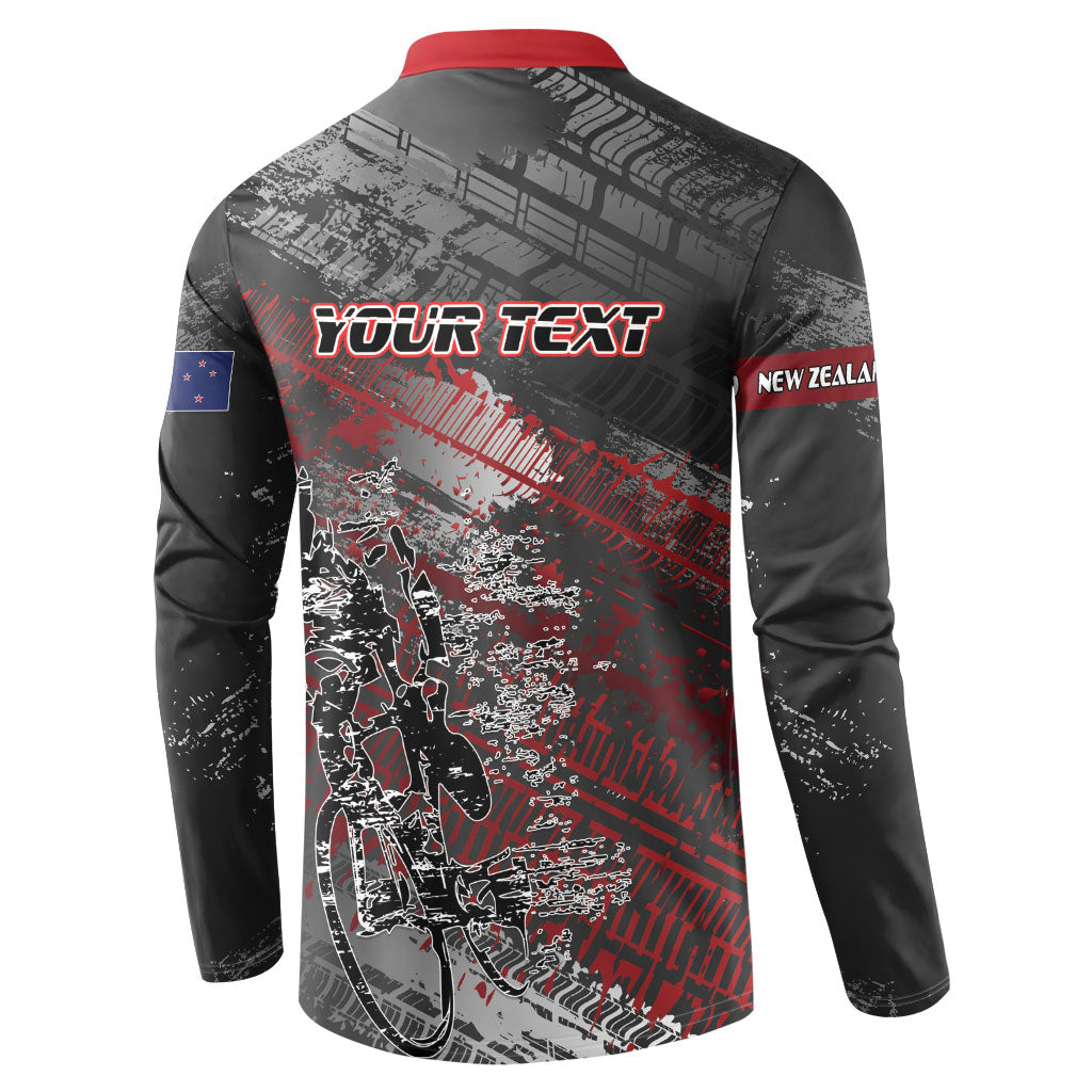 Personalised Cycling New Zealand Button Sweatshirt Aotearoa Pride Sportswear