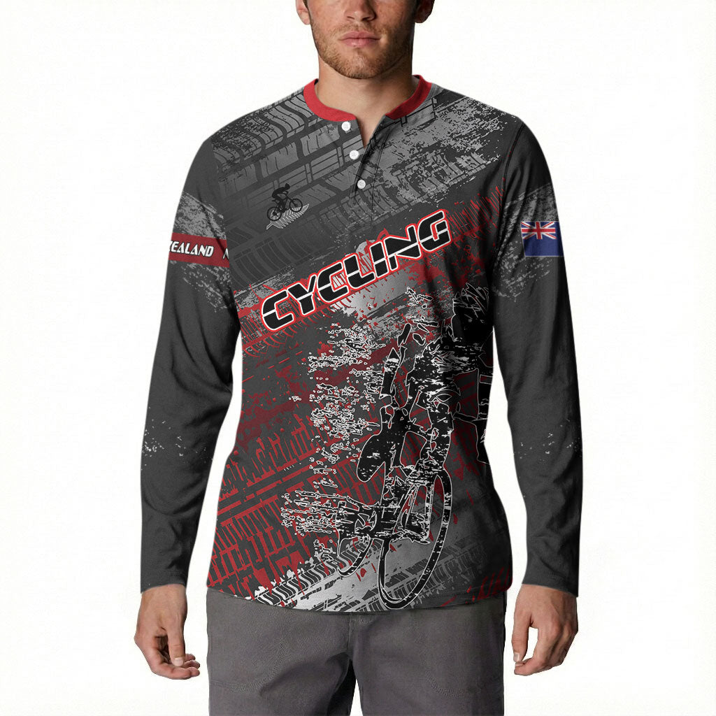 Personalised Cycling New Zealand Button Sweatshirt Aotearoa Pride Sportswear