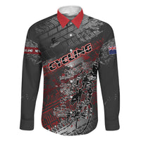 Personalised Cycling New Zealand Family Matching Tank Maxi Dress and Hawaiian Shirt Aotearoa Pride Sportswear LT22 Dad's Shirt - Long Sleeve Red - Polynesian Pride