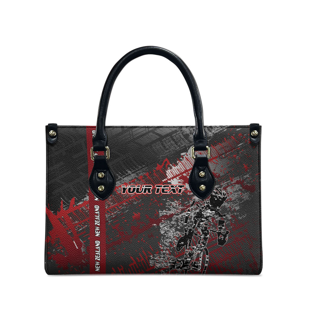 Personalised Cycling New Zealand Leather Bag Aotearoa Pride Sportswear