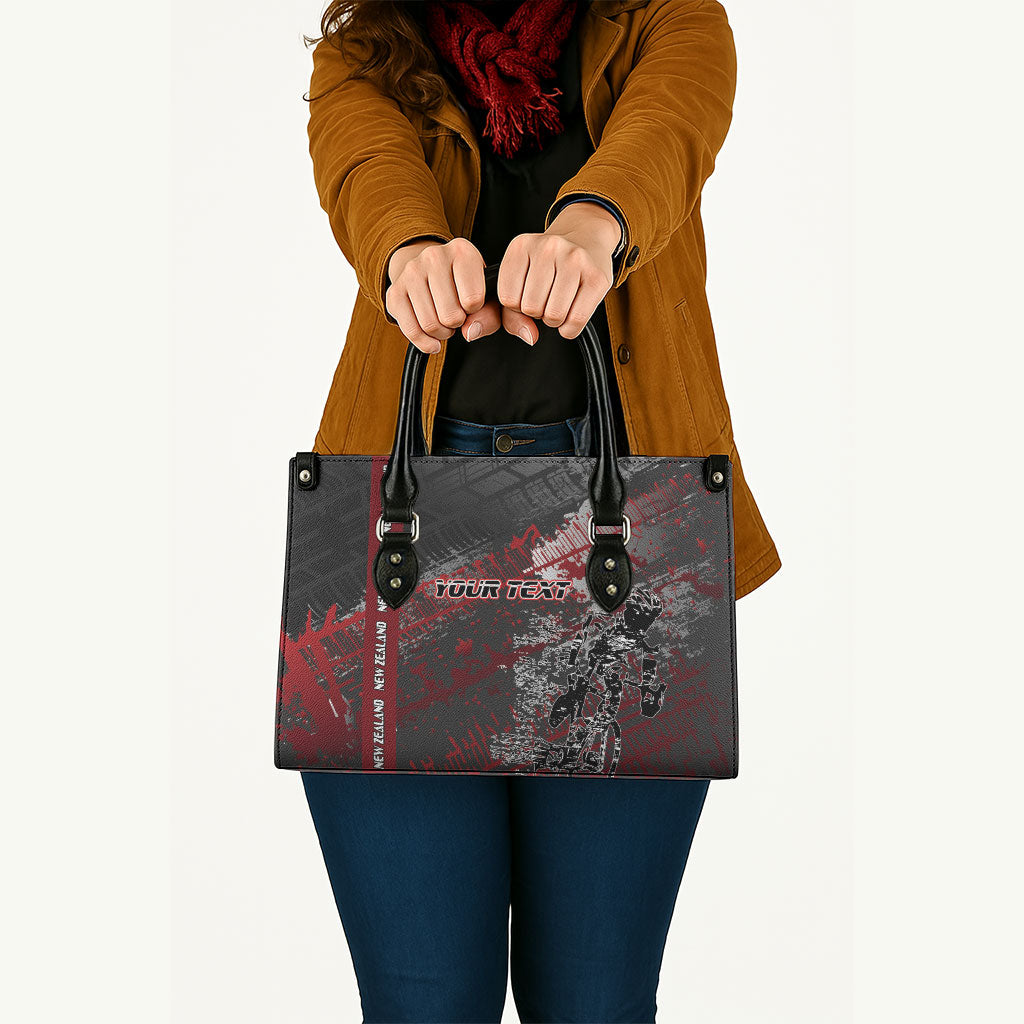 Personalised Cycling New Zealand Leather Bag Aotearoa Pride Sportswear