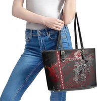 Personalised Cycling New Zealand Leather Tote Bag Aotearoa Pride Sportswear LT22 - Polynesian Pride