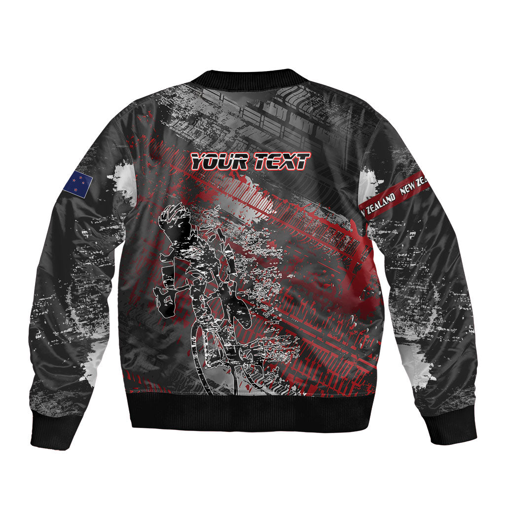 Personalised Cycling New Zealand Sleeve Zip Bomber Jacket Aotearoa Pride Sportswear LT22 - Polynesian Pride