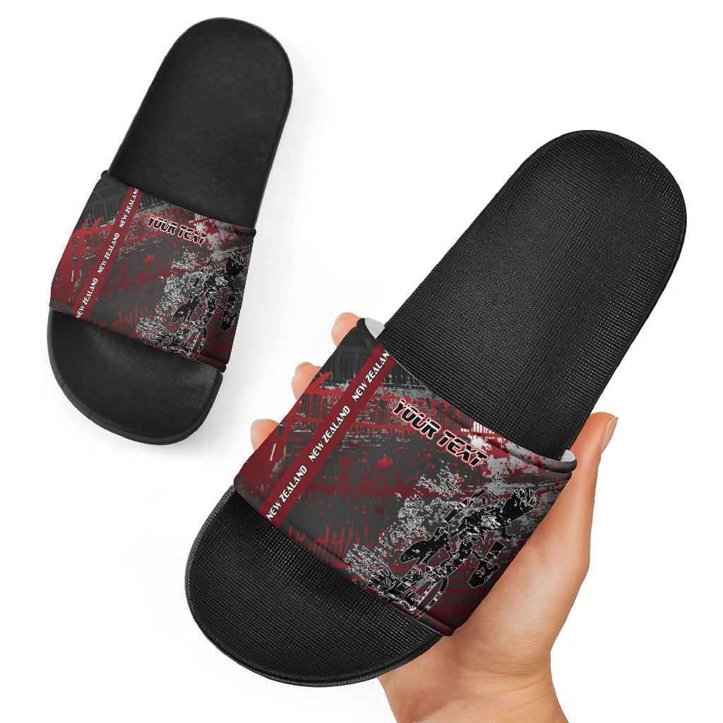 Personalised Cycling New Zealand Slide Sandals Aotearoa Pride Sportswear LT22 - Polynesian Pride
