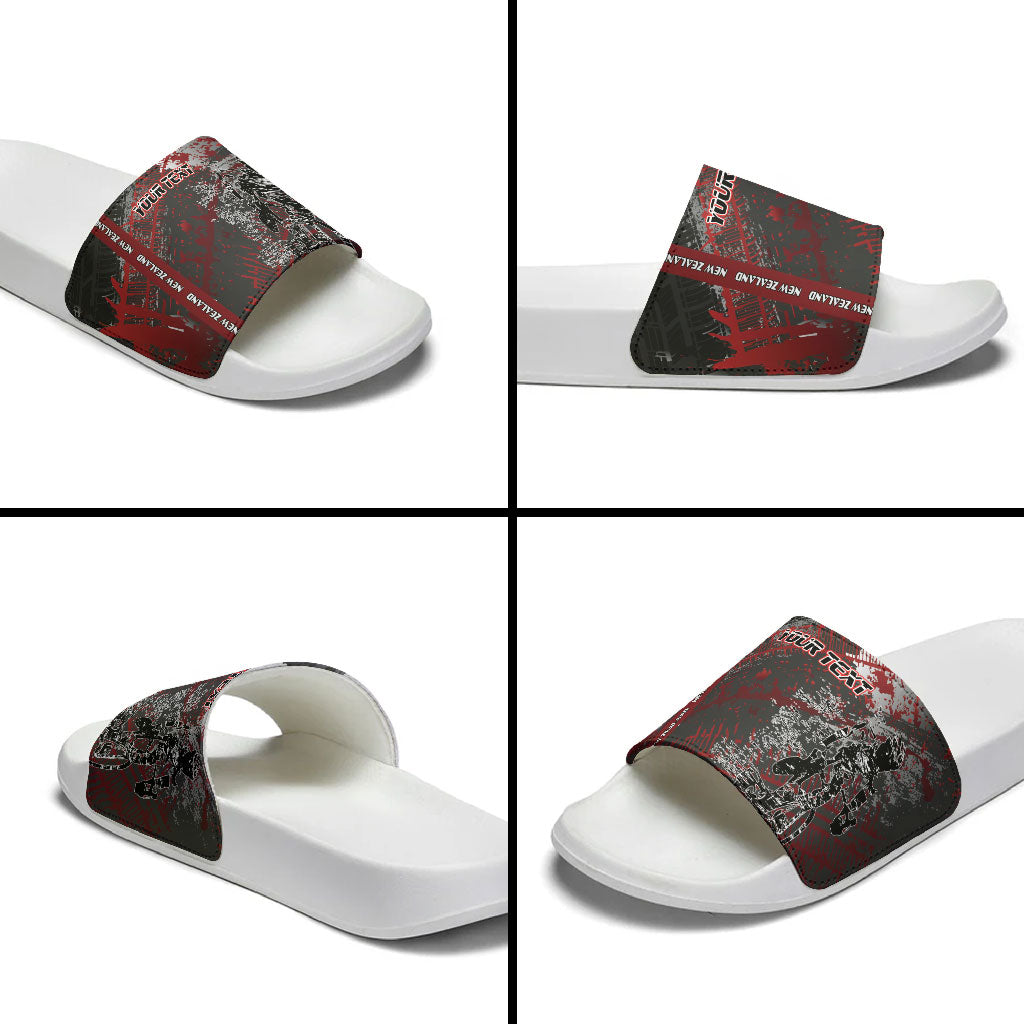 Personalised Cycling New Zealand Slide Sandals Aotearoa Pride Sportswear LT22 - Polynesian Pride