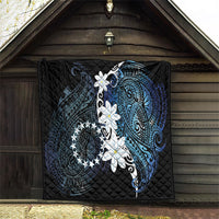 Cook Islands Maori Language Week Quilt Tiare Maori Kuki Airani Blue Pattern